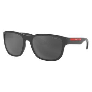 New PRADA LINEA ROSSA Grey Square PS 01US UFK-5L0 Sunglasses Women